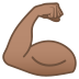 💪🏽 flexed biceps: medium skin tone display on JoyPixels